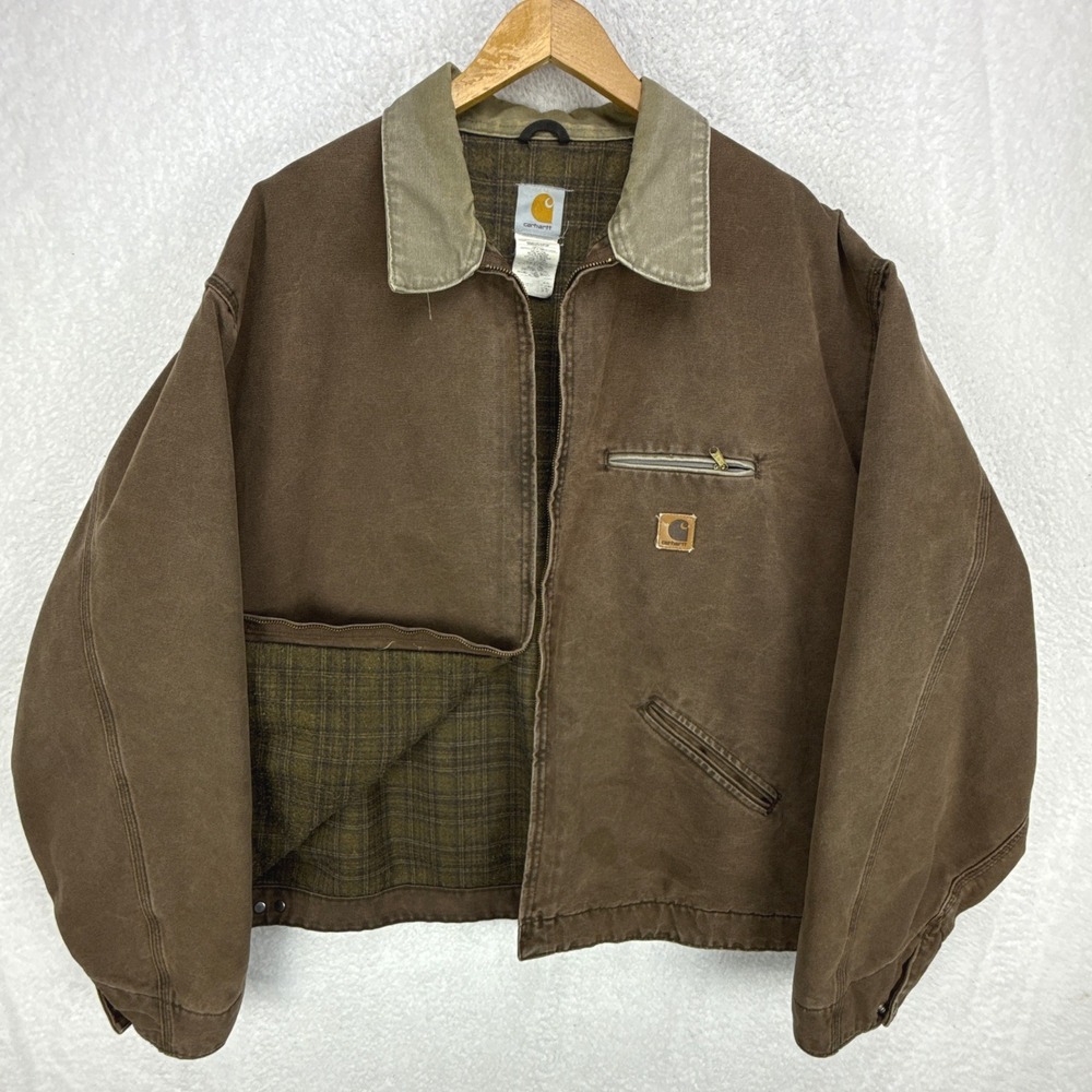 Carhartt‎ Detroit Jacket Blanket Lined Mens 3XLT J97 CHT Chestnut Brown